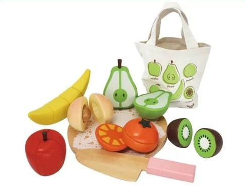 Set de alimentos frutas y verduras con imán