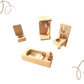 Muebles miniatura para casas de muñecas - Cocina, Baño y Dormitorio